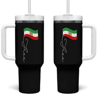 Free Iran Tumbler With Handle Patriotic Iranian Lion and Sun Flag
