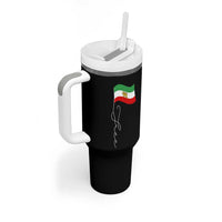 Free Iran Tumbler With Handle Patriotic Iranian Lion and Sun Flag