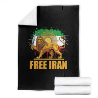 Free Iran Throw Blanket Iran Flag Lion And Sun Persian Pride Iranian Protests