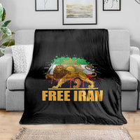Free Iran Throw Blanket Iran Flag Lion And Sun Persian Pride Iranian Protests
