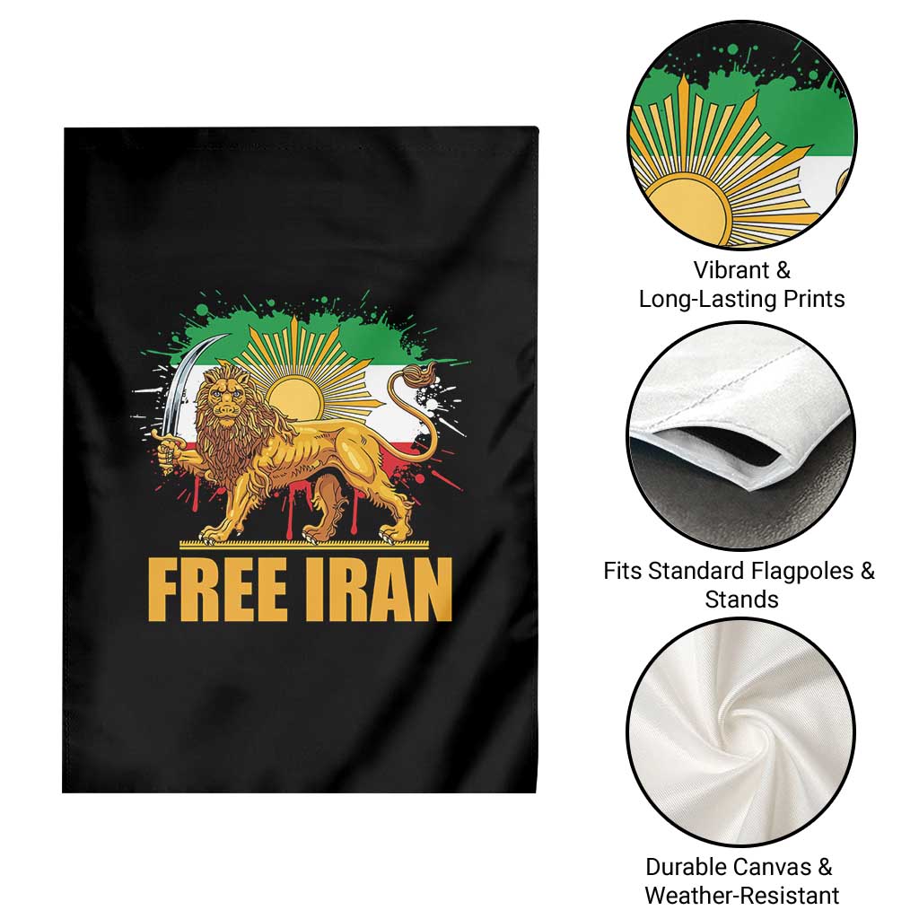 Free Iran Garden Flag Iran Flag Lion And Sun Persian Pride Iranian Protests