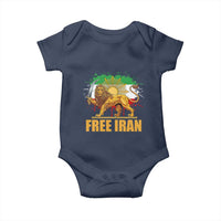 Free Iran Baby Onesie Iran Flag Lion And Sun Persian Pride Iranian Protests