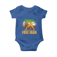 Free Iran Baby Onesie Iran Flag Lion And Sun Persian Pride Iranian Protests