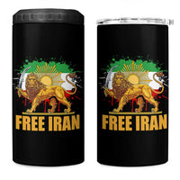 Free Iran 4 in 1 Can Cooler Tumbler Iran Flag Lion And Sun Persian Pride Iranian Protests