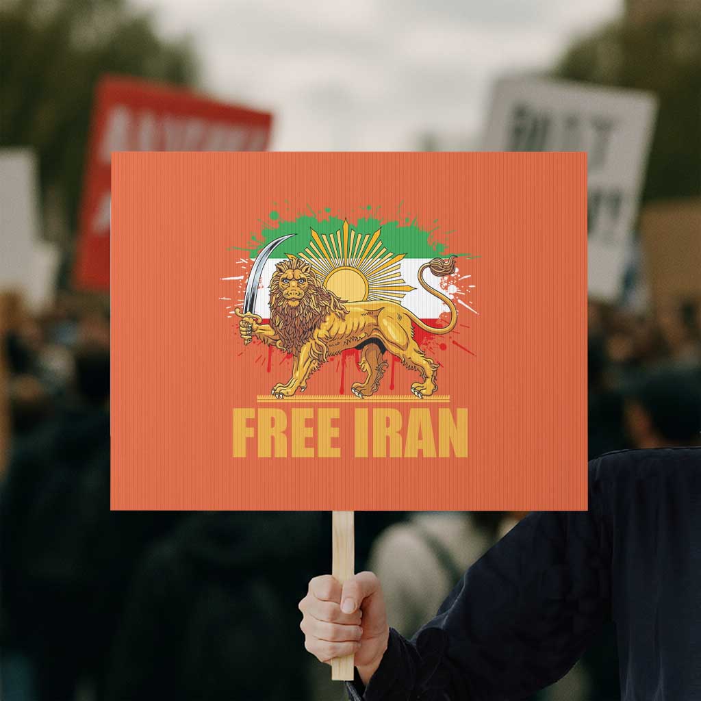 Free Iran Protest Sign Iran Flag Lion And Sun Persian Pride Iranian Protests