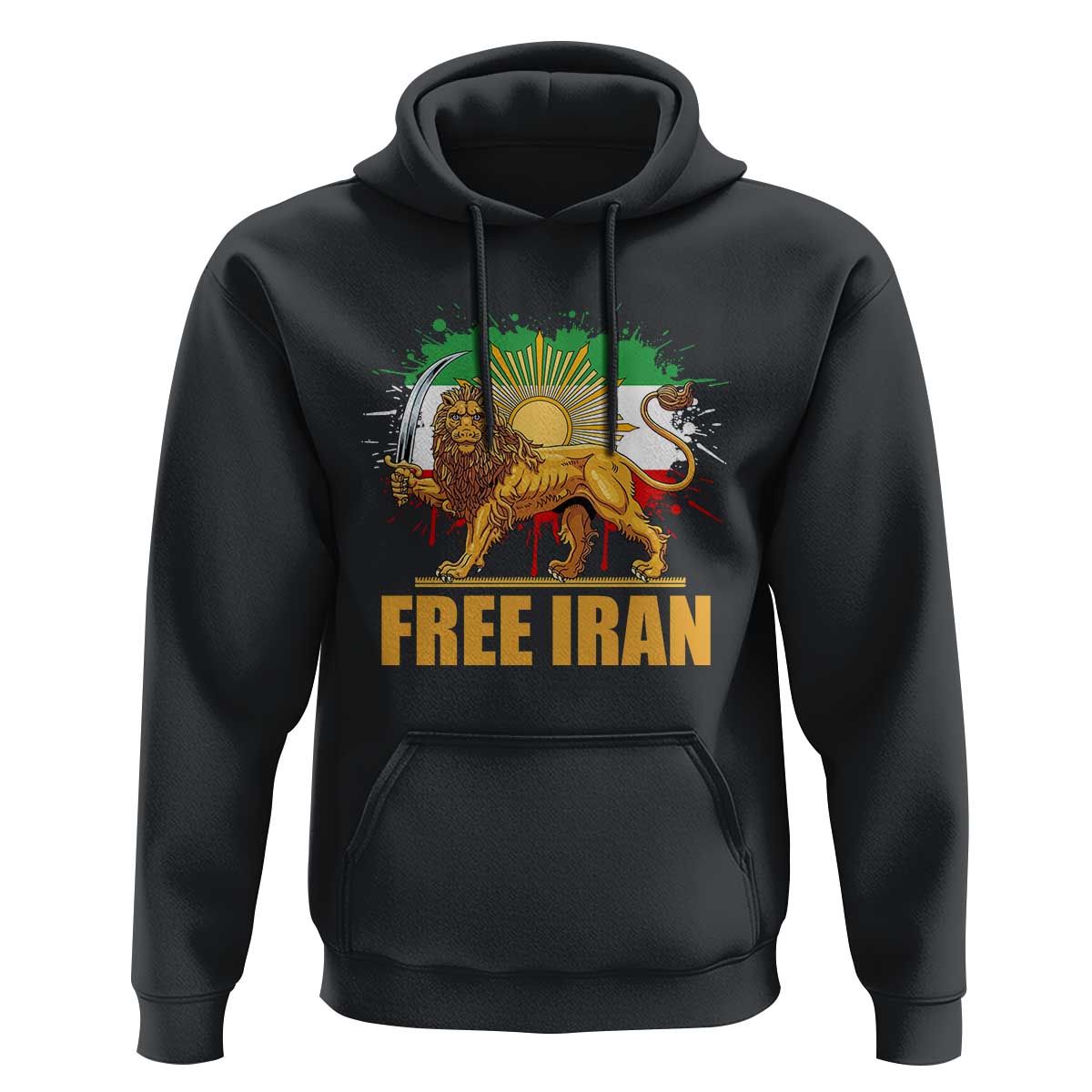 Free Iran Hoodie Iran Flag Lion And Sun Persian Pride Iranian Protests