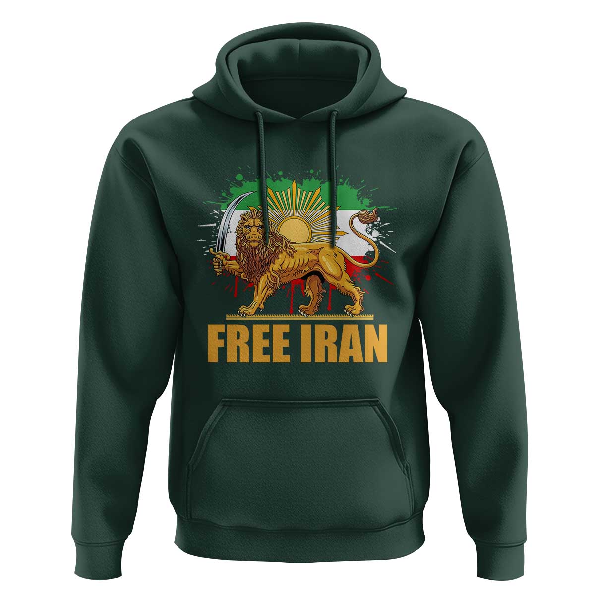 Free Iran Hoodie Iran Flag Lion And Sun Persian Pride Iranian Protests