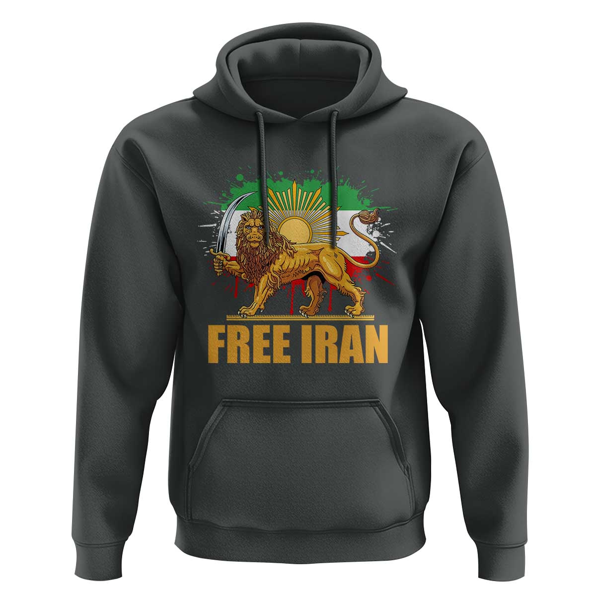 Free Iran Hoodie Iran Flag Lion And Sun Persian Pride Iranian Protests