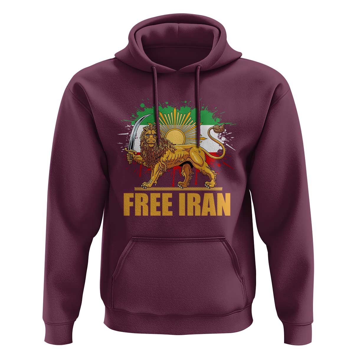 Free Iran Hoodie Iran Flag Lion And Sun Persian Pride Iranian Protests