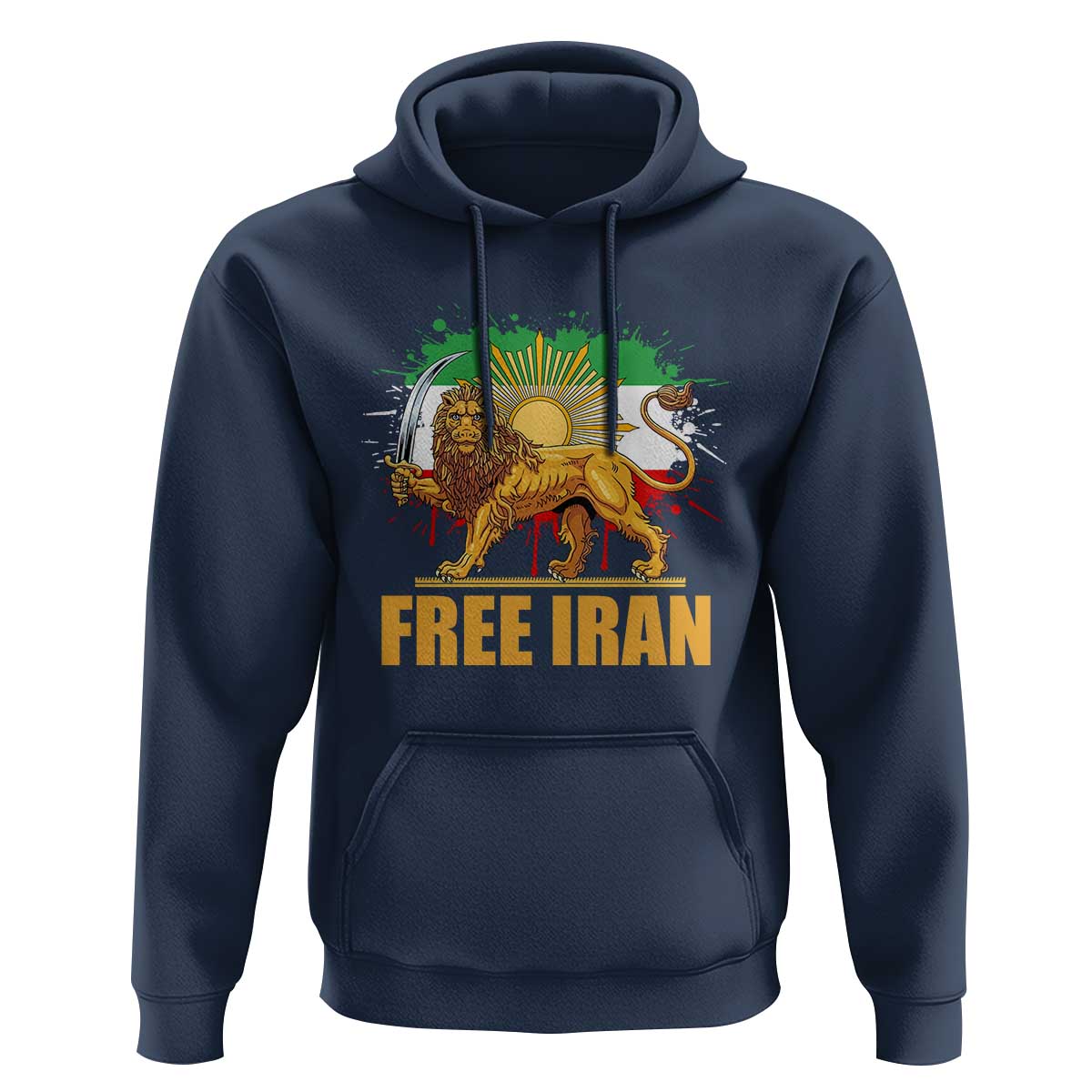 Free Iran Hoodie Iran Flag Lion And Sun Persian Pride Iranian Protests
