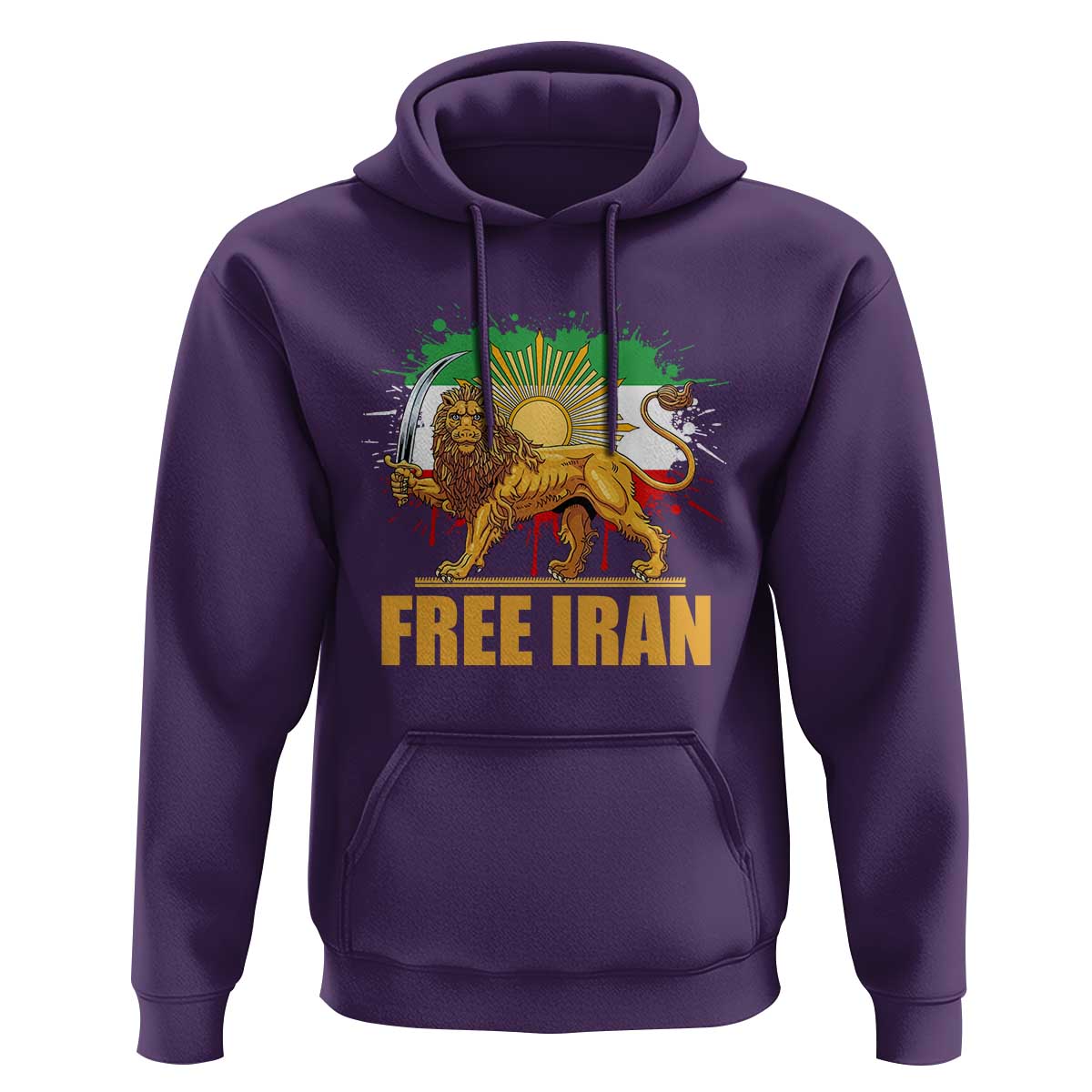 Free Iran Hoodie Iran Flag Lion And Sun Persian Pride Iranian Protests