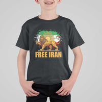 Free Iran T Shirt For Kid Iran Flag Lion And Sun Persian Pride Iranian Protests