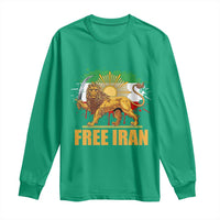 Free Iran Long Sleeve Shirt Iran Flag Lion And Sun Persian Pride Iranian Protests