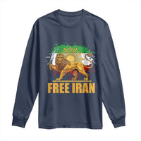 Free Iran Long Sleeve Shirt Iran Flag Lion And Sun Persian Pride Iranian Protests