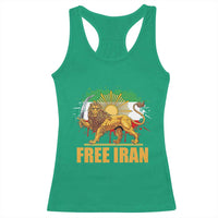 Free Iran Racerback Tank Top Iran Flag Lion And Sun Persian Pride Iranian Protests