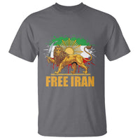 Free Iran T Shirt Iran Flag Lion And Sun Persian Pride Iranian Protests