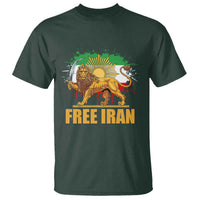 Free Iran T Shirt Iran Flag Lion And Sun Persian Pride Iranian Protests