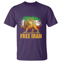Free Iran T Shirt Iran Flag Lion And Sun Persian Pride Iranian Protests
