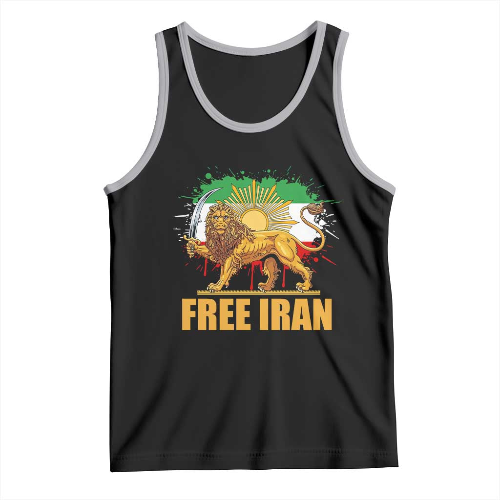 Free Iran Tank Top Iran Flag Lion And Sun Persian Pride Iranian Protests