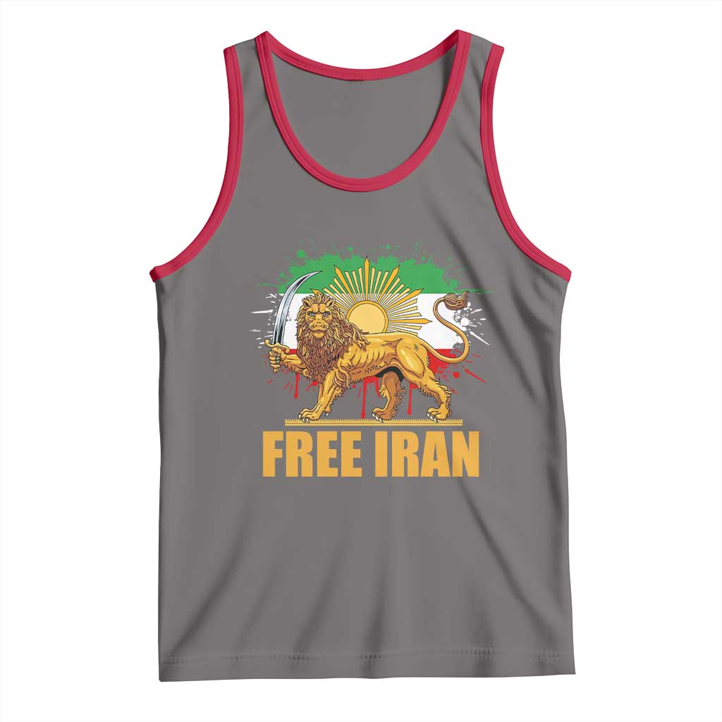 Free Iran Tank Top Iran Flag Lion And Sun Persian Pride Iranian Protests