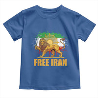 Free Iran Toddler T Shirt Iran Flag Lion And Sun Persian Pride Iranian Protests