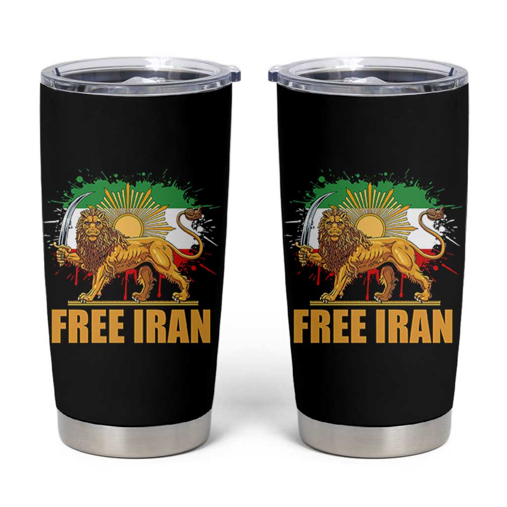 Free Iran Tumbler Cup Iran Flag Lion And Sun Persian Pride Iranian Protests