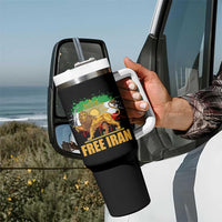 Free Iran Tumbler With Handle Iran Flag Lion And Sun Persian Pride Iranian Protests
