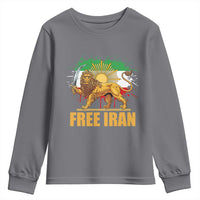 Free Iran Youth Sweatshirt Iran Flag Lion And Sun Persian Pride Iranian Protests