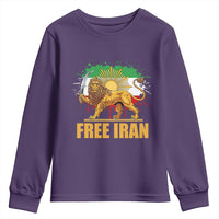 Free Iran Youth Sweatshirt Iran Flag Lion And Sun Persian Pride Iranian Protests