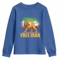Free Iran Youth Sweatshirt Iran Flag Lion And Sun Persian Pride Iranian Protests