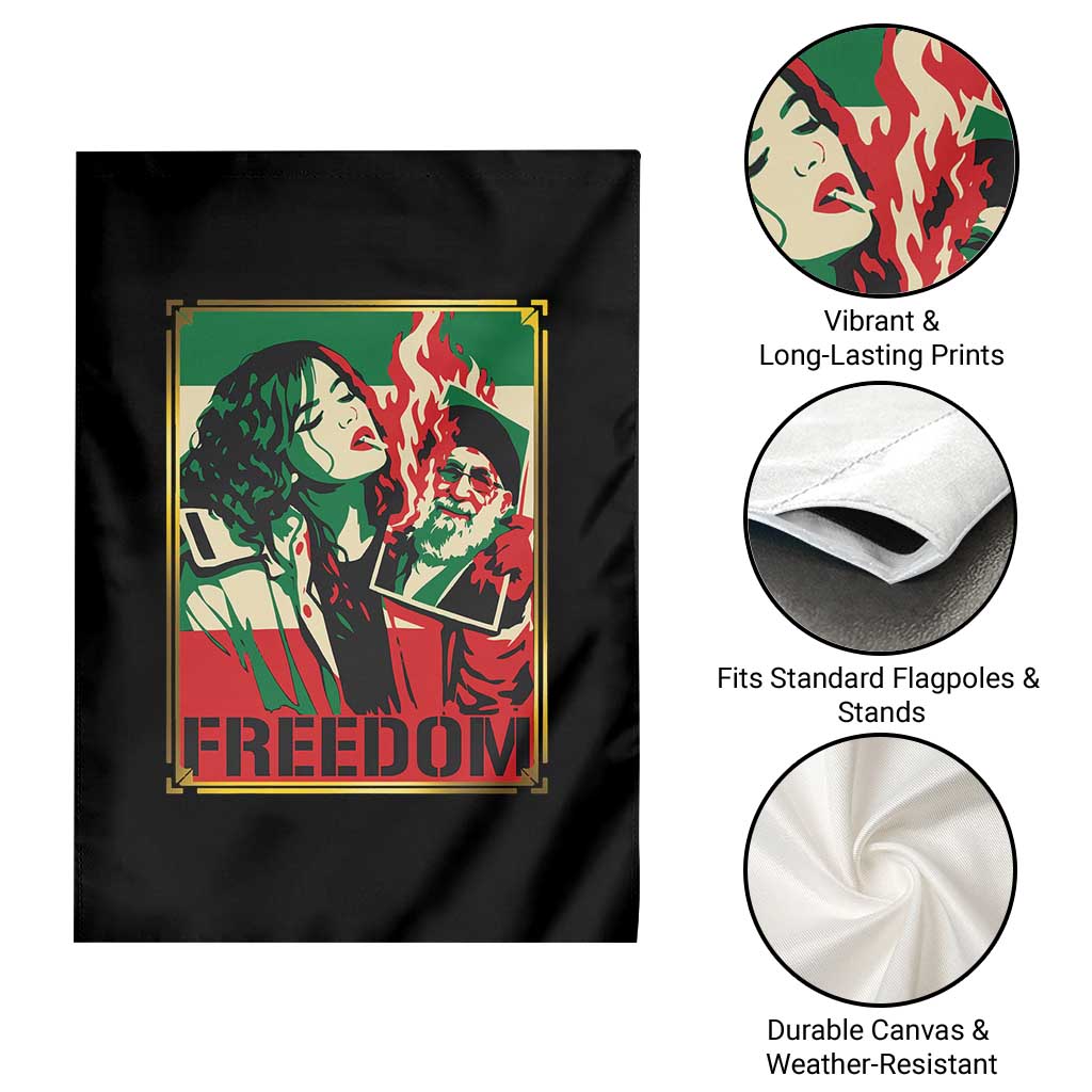 Free Iran Protest Garden Flag Support Women Life Freedom Statement