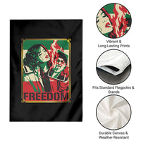 Free Iran Protest Garden Flag Support Women Life Freedom Statement