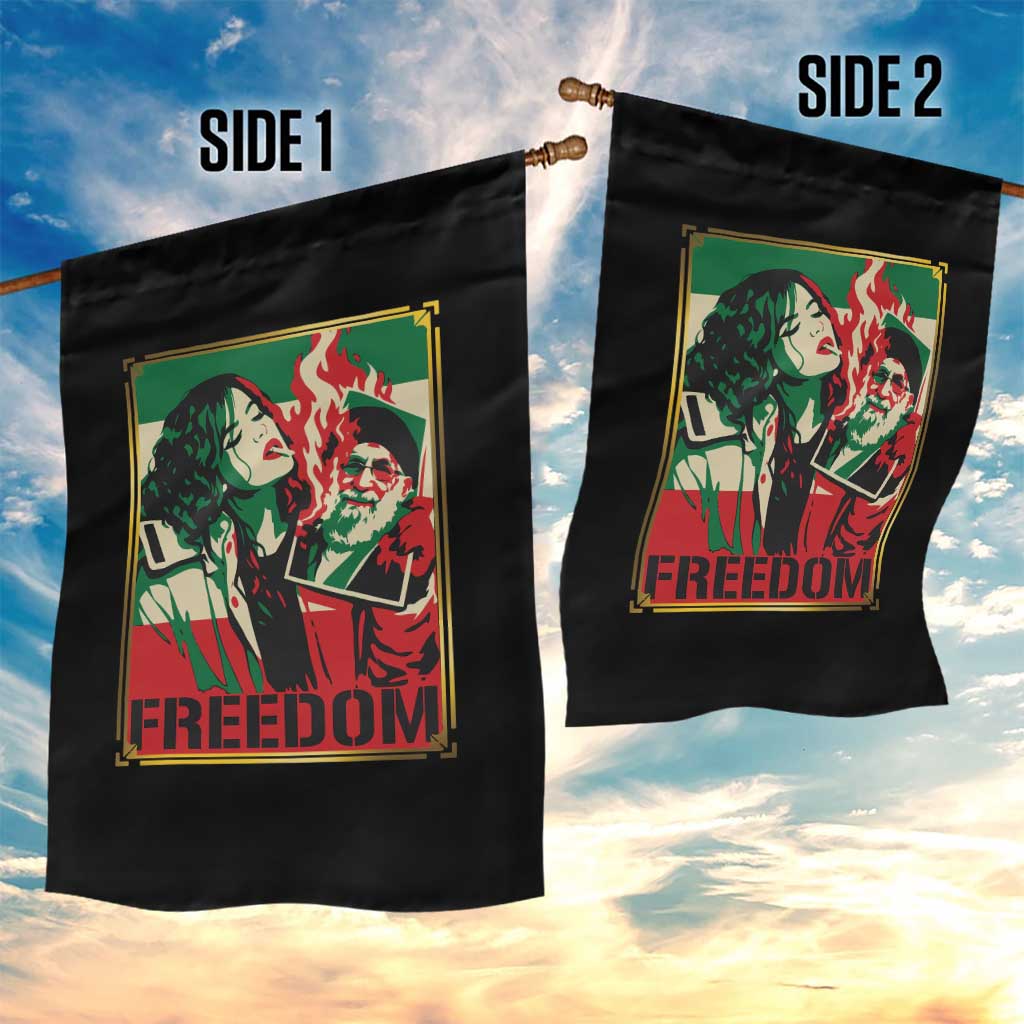 Free Iran Protest Garden Flag Support Women Life Freedom Statement