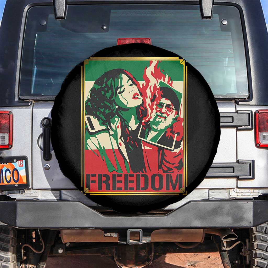 Free Iran Protest Spare Tire Cover Support Women Life Freedom Statement