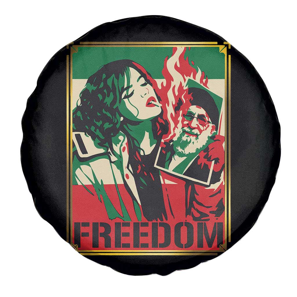Free Iran Protest Spare Tire Cover Support Women Life Freedom Statement