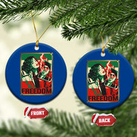 Free Iran Protest Ceramic Ornament Support Women Life Freedom Statement