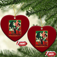 Free Iran Protest Ceramic Ornament Support Women Life Freedom Statement