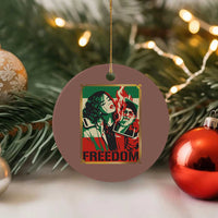 Free Iran Protest Ceramic Ornament Support Women Life Freedom Statement