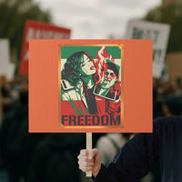 Free Iran Protest Protest Sign Support Women Life Freedom Statement