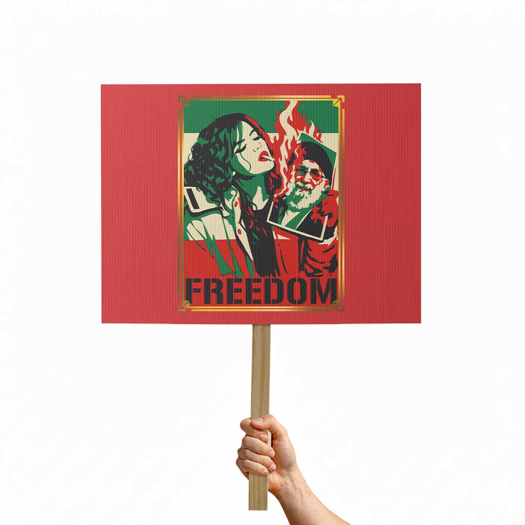 Free Iran Protest Protest Sign Support Women Life Freedom Statement