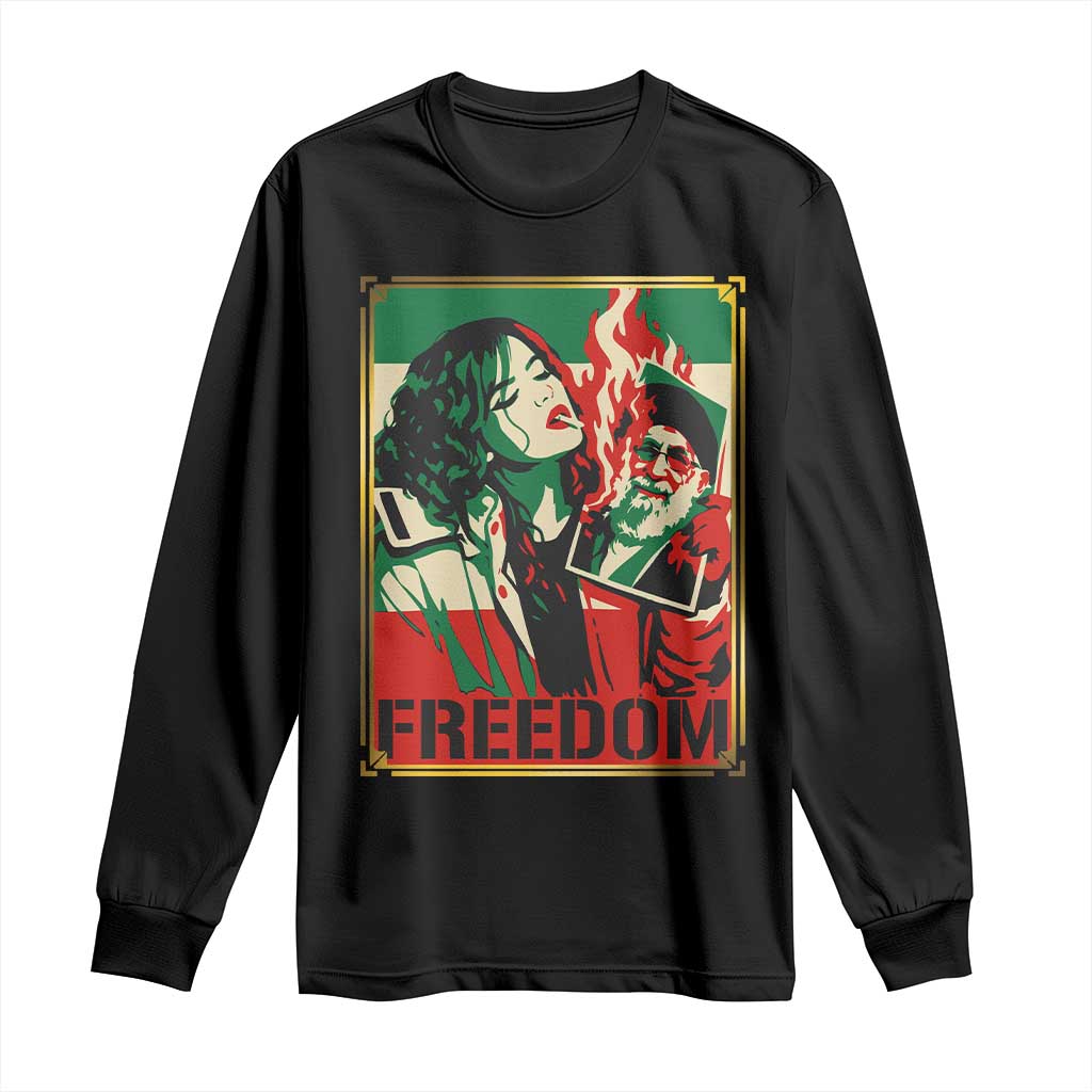 Free Iran Protest Long Sleeve Shirt Support Women Life Freedom Statement
