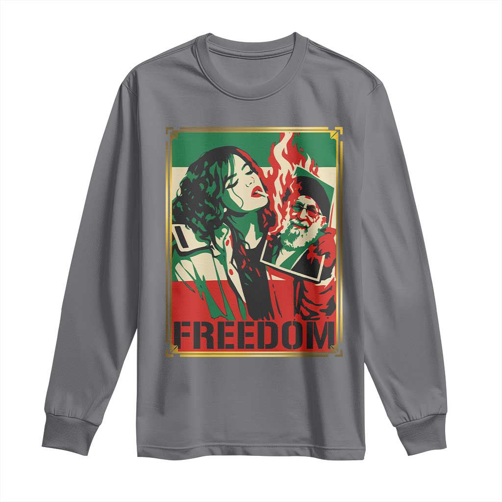 Free Iran Protest Long Sleeve Shirt Support Women Life Freedom Statement