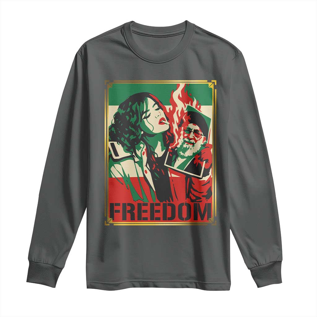 Free Iran Protest Long Sleeve Shirt Support Women Life Freedom Statement