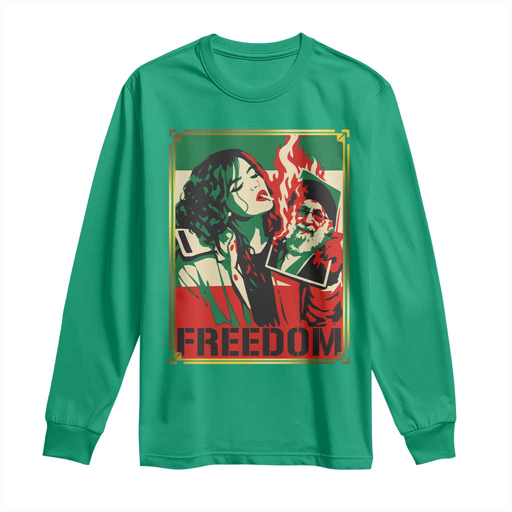 Free Iran Protest Long Sleeve Shirt Support Women Life Freedom Statement