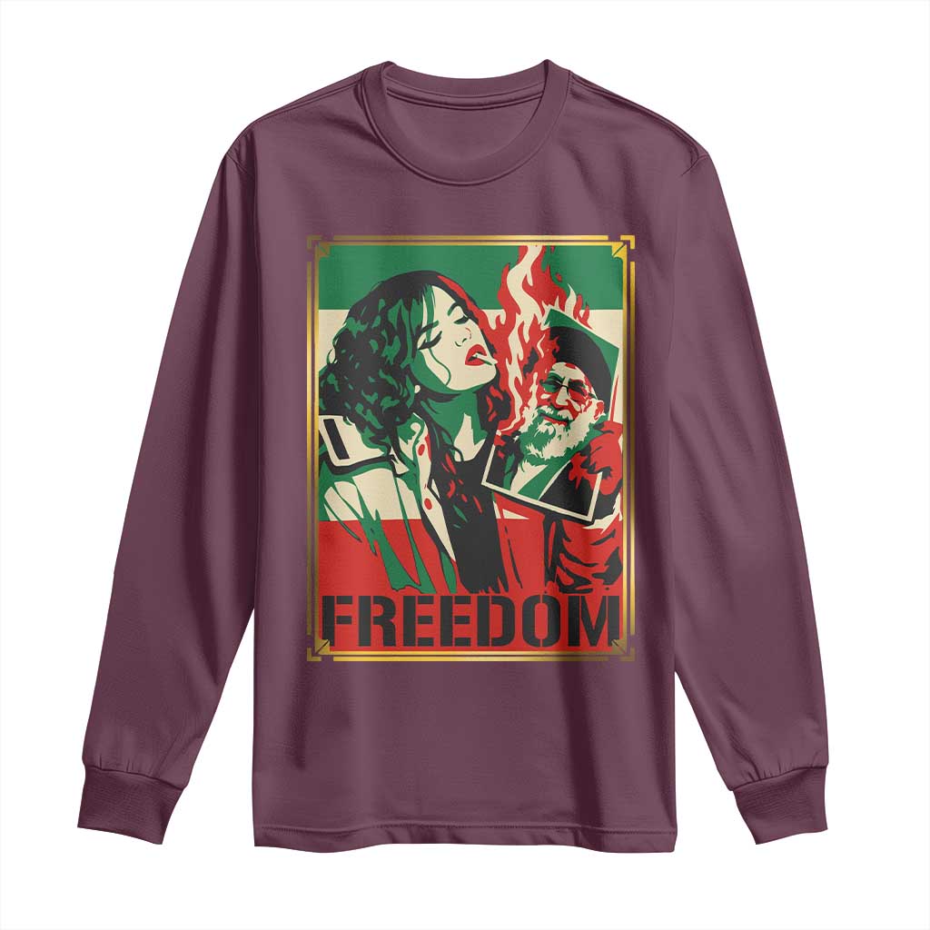 Free Iran Protest Long Sleeve Shirt Support Women Life Freedom Statement