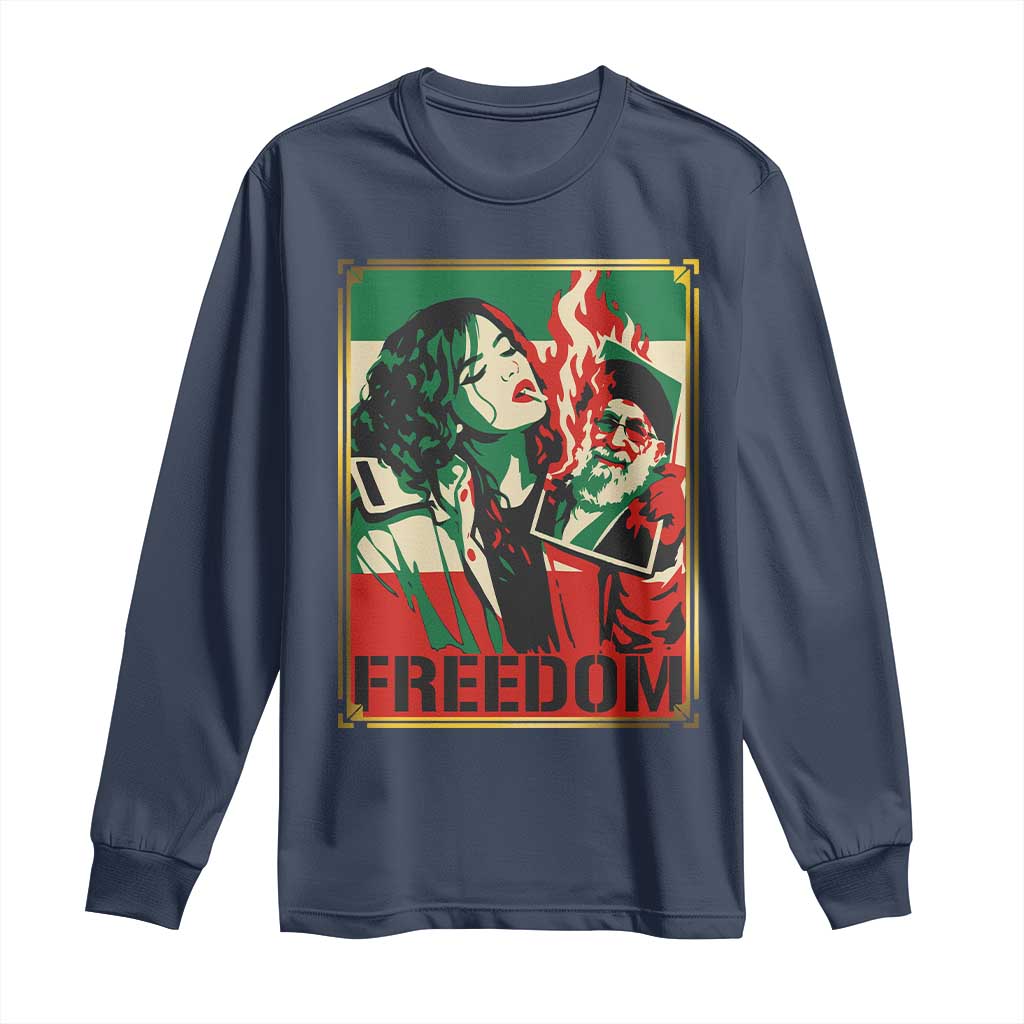 Free Iran Protest Long Sleeve Shirt Support Women Life Freedom Statement