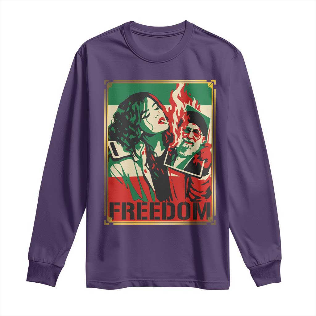 Free Iran Protest Long Sleeve Shirt Support Women Life Freedom Statement
