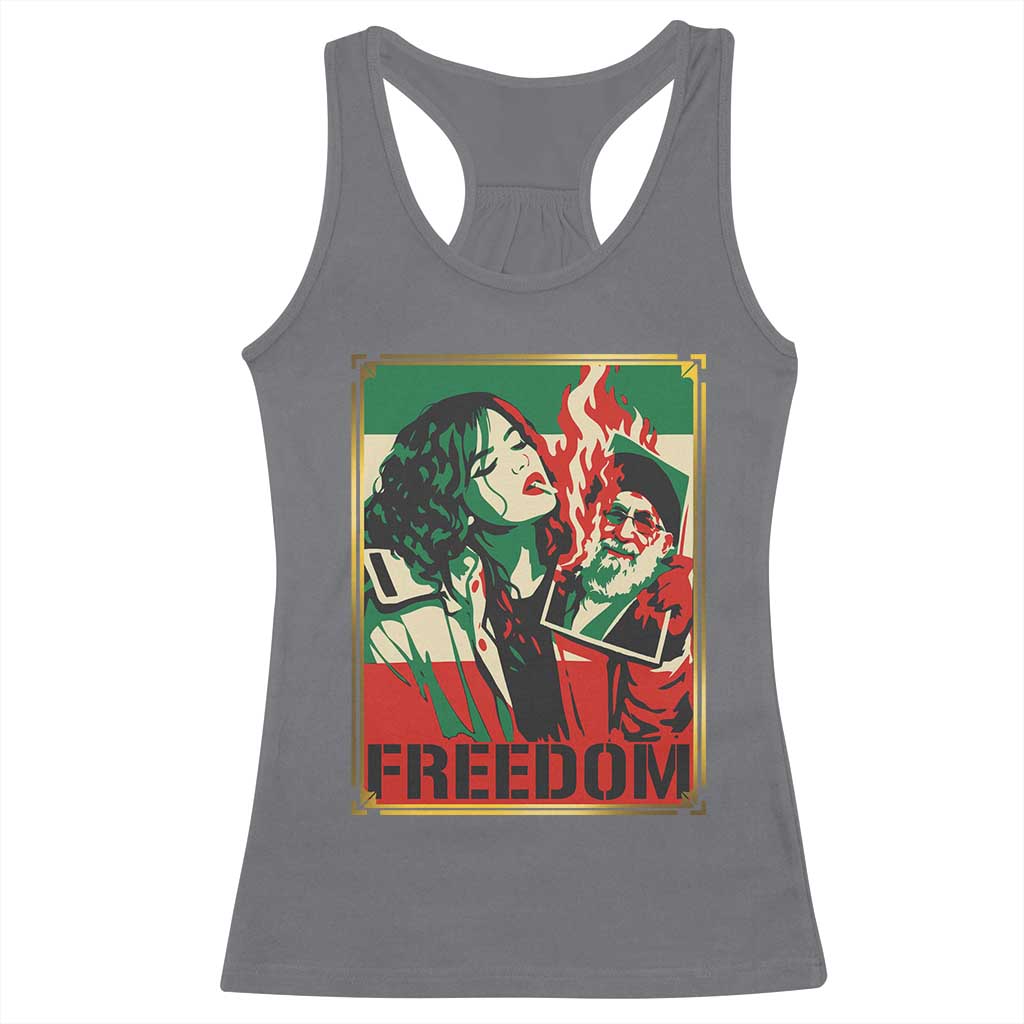 Free Iran Protest Racerback Tank Top Support Women Life Freedom Statement