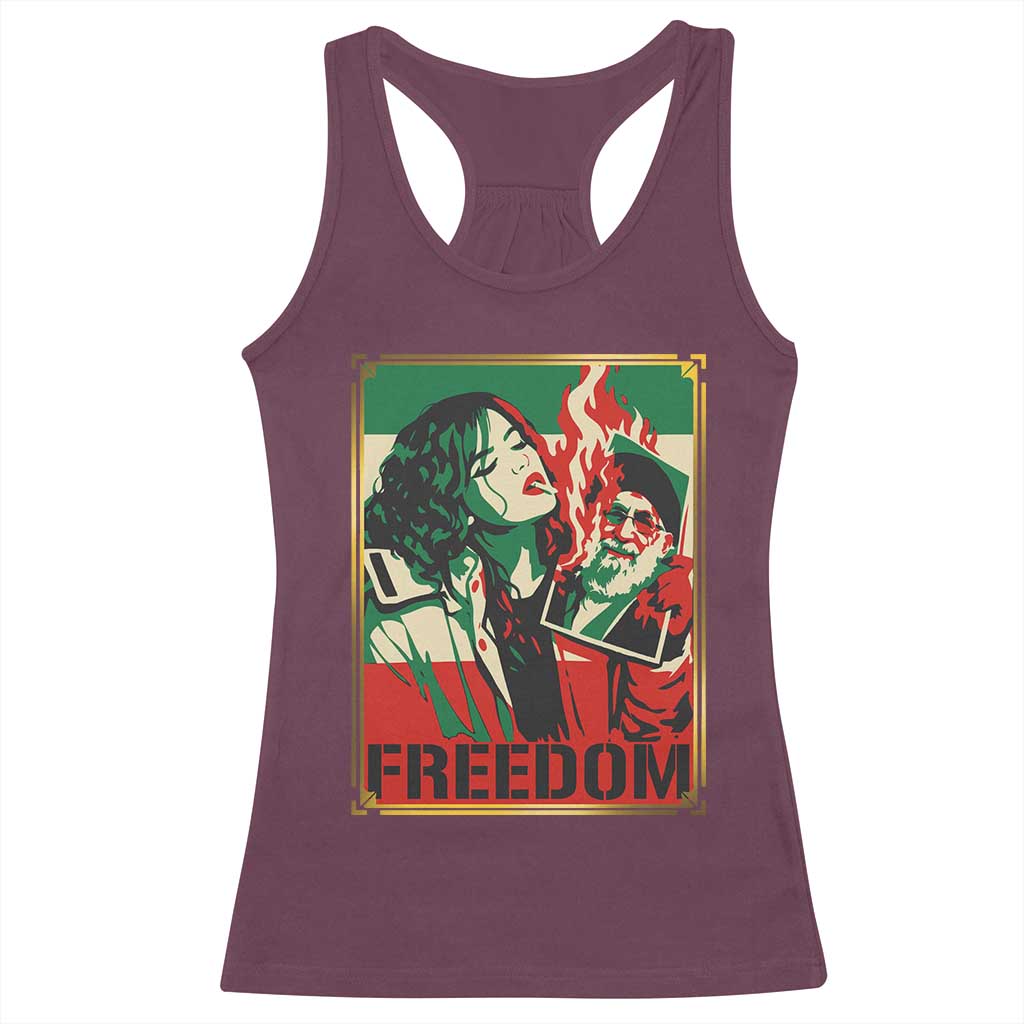 Free Iran Protest Racerback Tank Top Support Women Life Freedom Statement