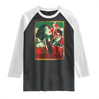 Free Iran Protest Raglan Shirt Support Women Life Freedom Statement